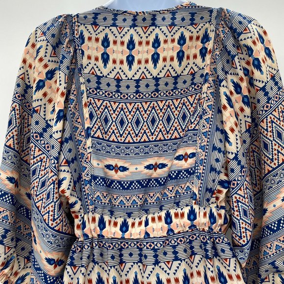 H&M MULTI-COLORED INDIA PRINT DRESS WOMENS SIZE 4 - Picture 5 of 7